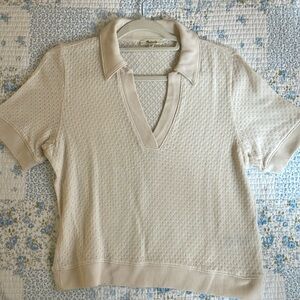 Madewell pointelle collared sweater